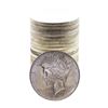 Image 1 : Roll of (20) Brilliant Uncirculated 1923 $1 Peace Silver Dollar Coins