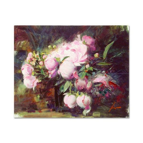 Pino (1939-2010) "Peonies" Limited Edition Giclee on Canvas