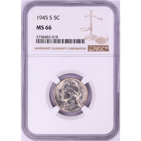 1945-S Jefferson Nickel Coin NGC MS66