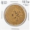 Image 1 : 1876-CC $20 Liberty Head Double Eagle Gold Coin