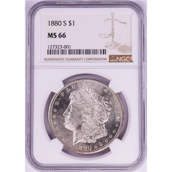 1880-S $1 Morgan Silver Dollar Coin NGC MS66