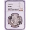 Image 1 : 1880-S $1 Morgan Silver Dollar Coin NGC MS66