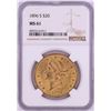 Image 1 : 1896-S $20 Liberty Head Double Eagle Gold Coin NGC MS61