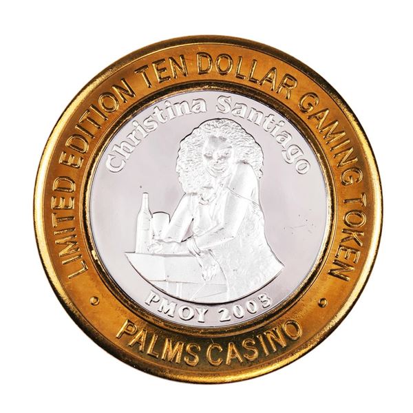 .999 Silver Palms Casino Las Vegas, NV $10 Casino Limited Edition Gaming Token