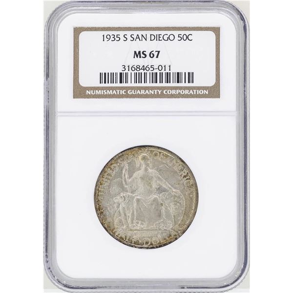 1935-S San Diego Commemorative Half Dollar Coin NGC MS67