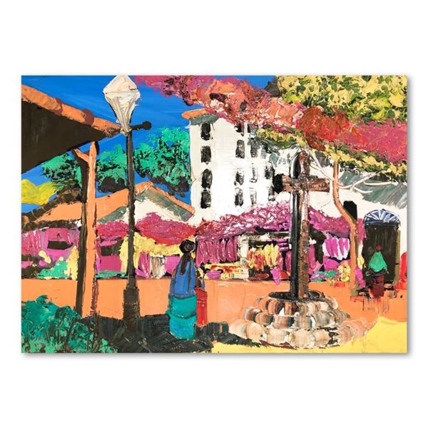 Henrie (1932-1999) "Afternoon on Olivera St" Original Oil on Canvas