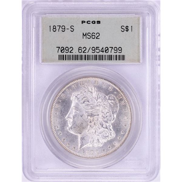 1879-S $1 Morgan Silver Dollar Coin PCGS MS62 Old Green Holder
