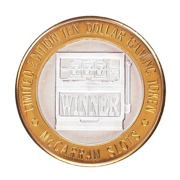 .999 Silver McCarran International Airport $10 Casino Limited Edition Gaming Token