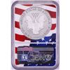 Image 2 : 2019-W $1 Proof American Silver Eagle Coin NGC PF70 Ultra Cameo Independence Day Flag