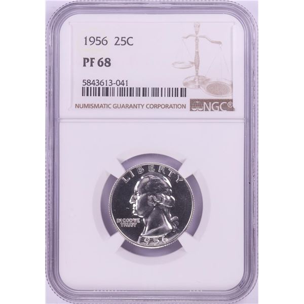 1956 Proof Washington Quarter Coin NGC PF68