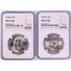 Image 1 : Lot of (2) 1948-D Franklin Half Dollar Coins NGC MS63FBL