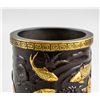 Image 3 : Chinese Bronze Carp and Lotus Brush Pot with Mark