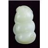 Image 1 : Chinese Fine Hetian White Jade Carved Bean Pendant