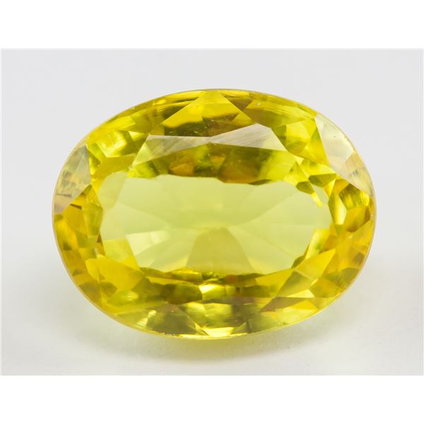 8.35ct Oval Cut Yellow Natural Yellow Topaz GGL