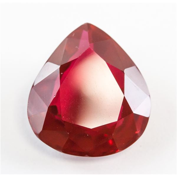 22.50ct Pear Cut Red Natural Ruby GGL