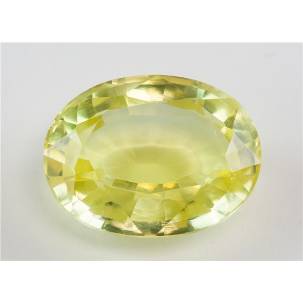 16.95ct Oval Cut Yellow Natural Sapphire GGL