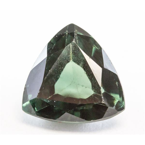 5.00ct Trillion Cut Dark Green Natural Sapphire GG