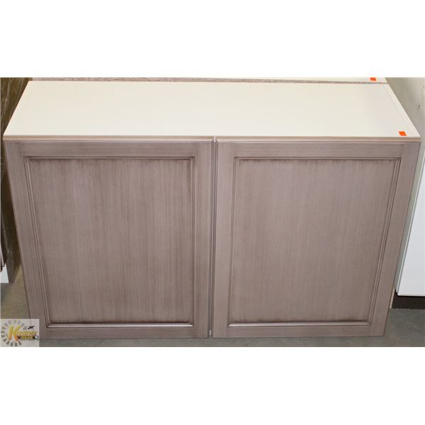 BROWN WALL CABINET 38" W X 24" T X 12" D