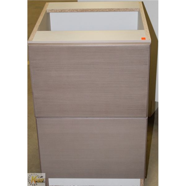 WHITE DESK BASE CAB X 2 DRAWER 18" W X 21" D X 29"