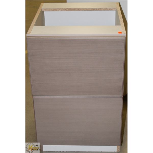 WHITE DESK BASE CAB X 2 DRAWER 18" W X 21" D X 29"