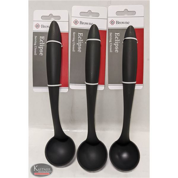 3 NEW BROWNE 10" HIGH HEAT 1OZ. SERVING LADLES
