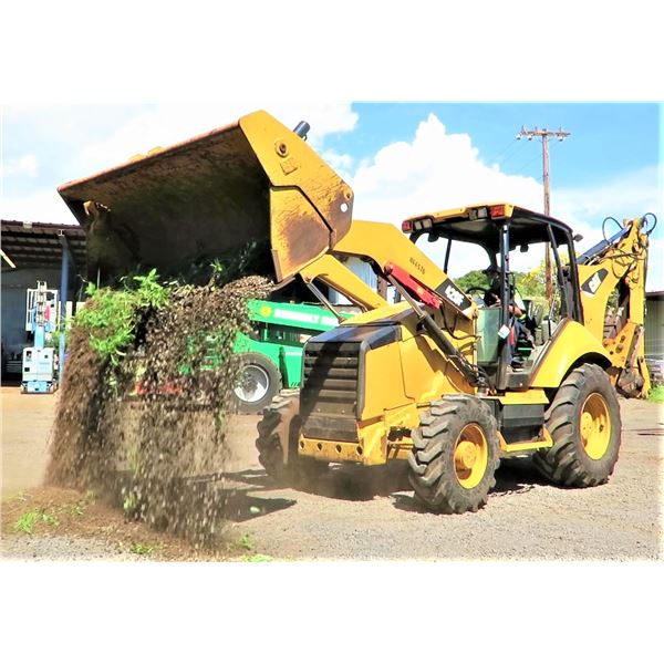 MAUI: 2014 CAT 420F 4wd Extend-A-Hoe Backhoe Loader, Starts & Runs (See Video)