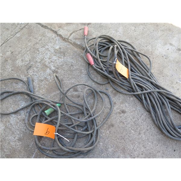 MAUI: Qty 2 Welding Lead Cables, Needs Repair (taped in various places)