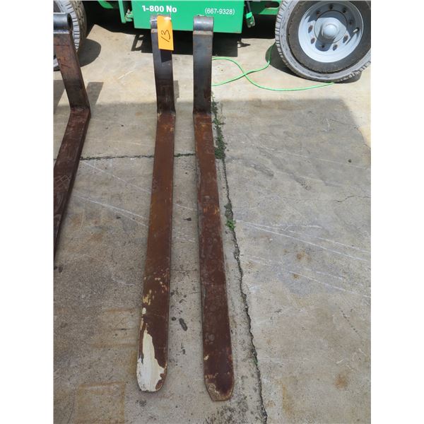 MAUI: Pair of Forklift Fork Attachments, Bent (see photos for sizing)