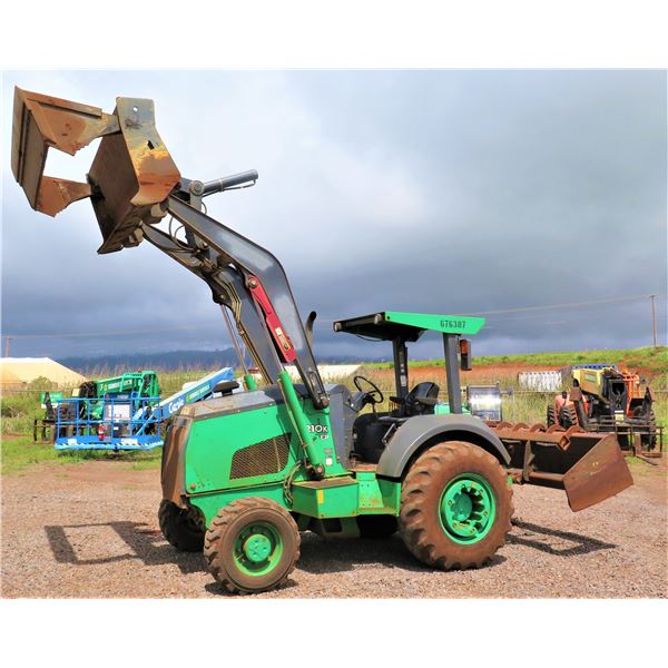 LANAI: 2014 John Deere 210KEP Landscaper Tractor Loader Starts & Runs (See Video). w/Clamshell-Type