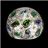 Image 1 : Natural Aquamarine, Emerald, Sapphire, Tanzanite Ring