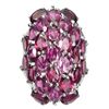 Image 1 : Natural Unheated Oval Rhodolite Garnet Ring