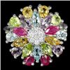 Image 1 : Natural TOPAZ RUBY AMETHYST CITRINE PERIDOT Ring