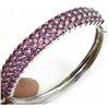 Image 2 : Natural Unheated Round Rhodolite Garnet Bangle