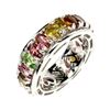 Image 2 : Natural  Multi-Color Tourmaline Ring