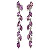 Image 1 : Natural Unheated Marquise Rhodolite Garnet Earrings
