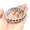 Image 2 : Natural Peridot Amethyst Rhodolite Garnet Bangle