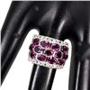 Image 3 : Natural Unheated Oval Rhodolite Garnet Ring