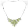 Image 2 : NATURAL APPLE GREEN PERIDOT  Necklace