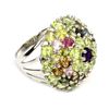 Image 3 : Natural Purple Amethyst Peridot Fancy Tourmaline Ring