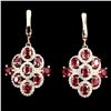 Image 1 : Natural Top Blood Red Ruby Earrings