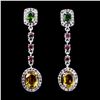 Image 1 : Natural Citrine Chrome Diopside Garnet Earrings