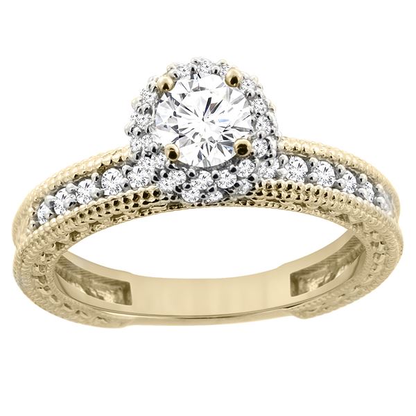 0.75 CTW Diamond Ring 14K Yellow Gold - REF-120K4W