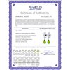 Image 2 : Genuine 3.9 ctw White Topaz & Peridot Earrings 14KT Rose Gold - REF-50T6A