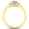 Image 2 : Natural 2.2 CTW Aquamarine & Diamond Ring 14K Yellow Gold - REF-45R6F