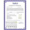 Image 2 : Genuine 19.02 ctw Green Amethyst & Diamond Earrings 14KT Yellow Gold - REF-51Z9N