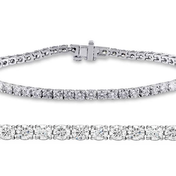 Natural 2.04ct VS2-SI1 Diamond Tennis Bracelet 18K White Gold - REF-200H5Y