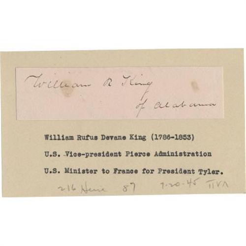 Vice President William R. King Signature