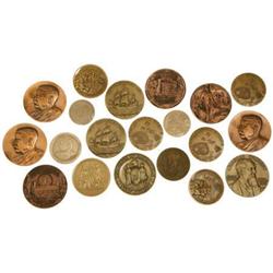 Twenty Assorted Bronze Medals