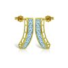Genuine 4.5 ctw Aquamarine Earrings 14KT Yellow Gold - REF-50X6M