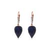 Genuine 25.95 ctw Sapphire & Diamond Earrings 14KT Rose Gold - REF-53H4X